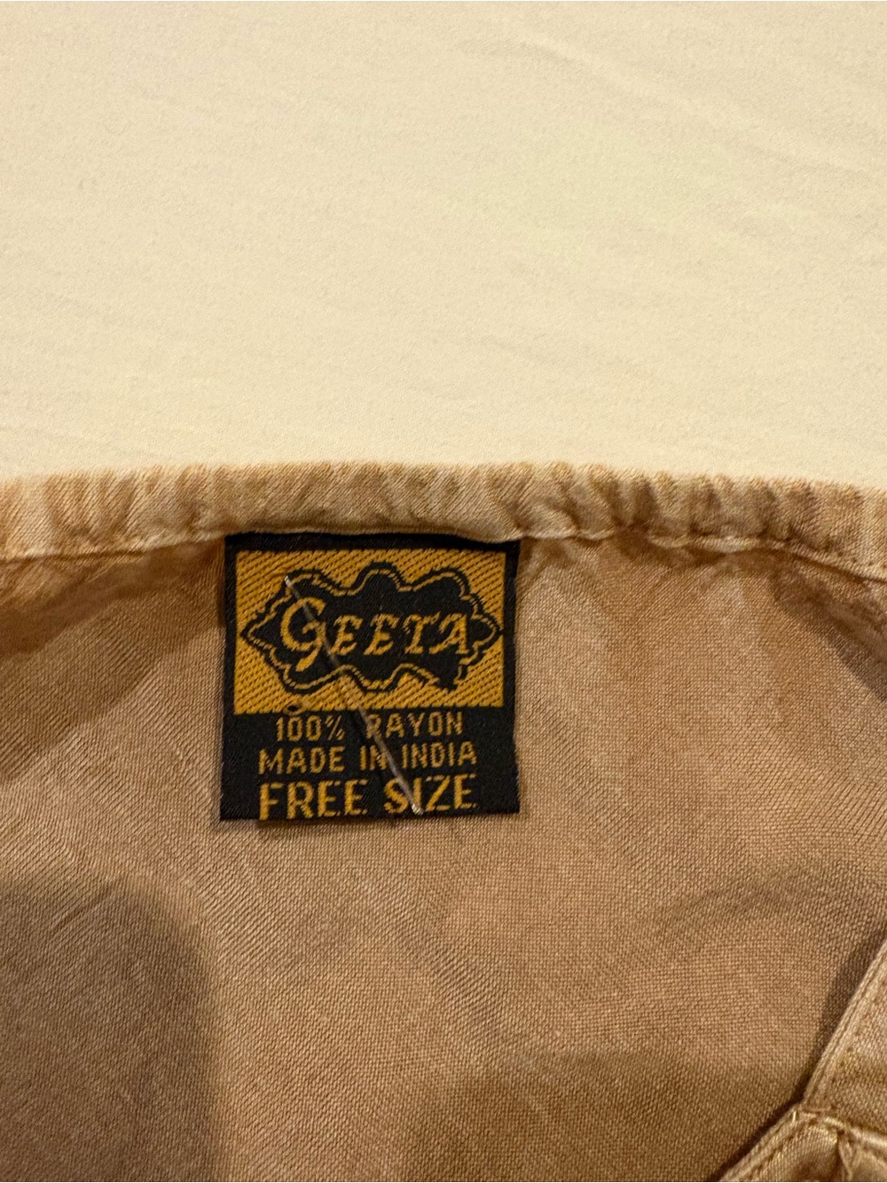 Embroidered Beige/Tan Women's Camisole Tank - Picture 4 of 4